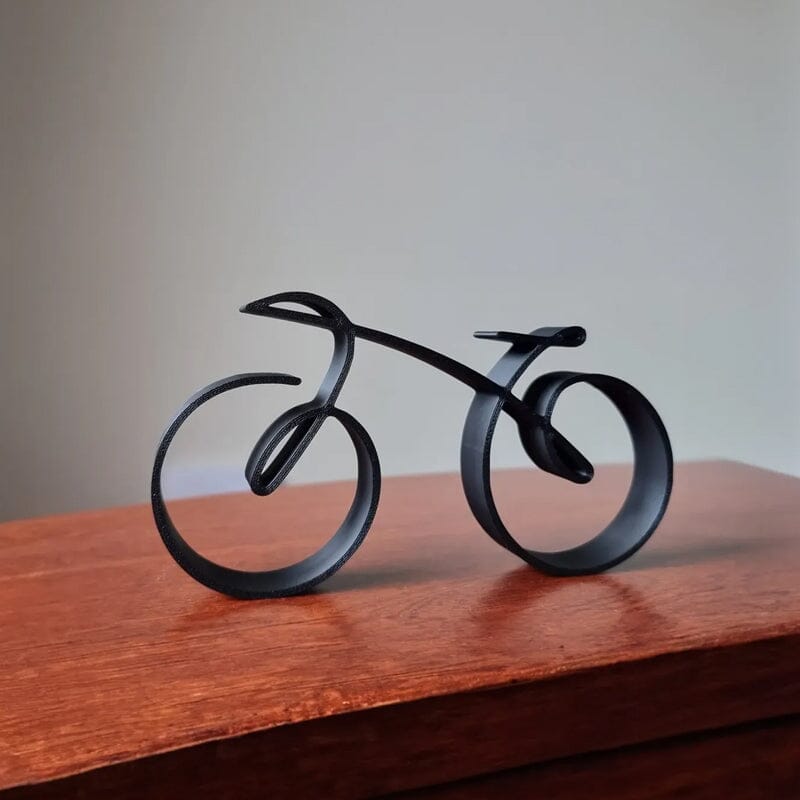 Minimalist Bicycle Sculpture Wireframe Style