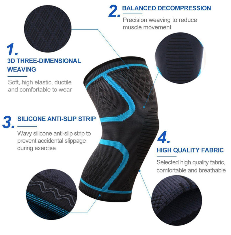Elastic Knee Brace, Anti Slip Knee Support Compression Sleeves