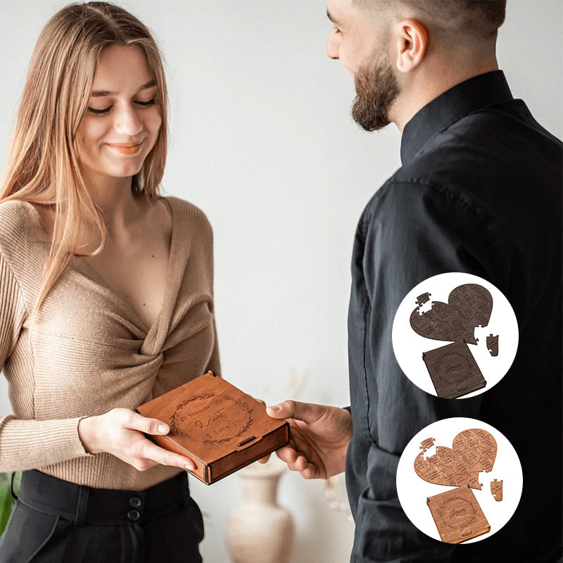 Reasons I Love You Heart Shaped Puzzle Gifts for Your Loved Ones
