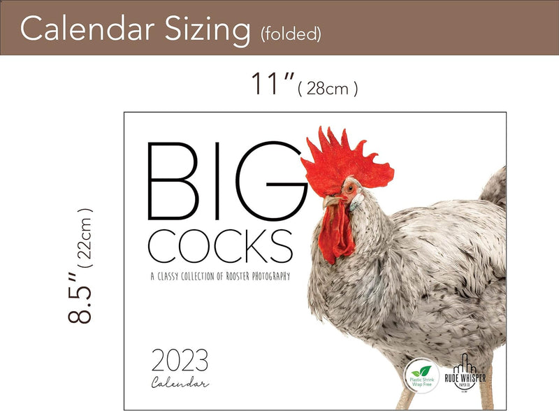 Big Cocks 2024 Wall Calendar - A Classy Collection of Rooster Photos