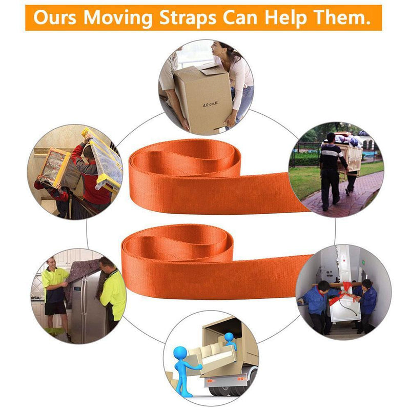 2pcs Adjustable Furniture Teamstrap Moving and Lifting Straps