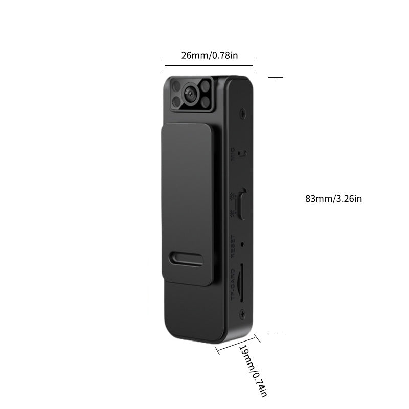 HD Camera with Magnetic Rear Clip