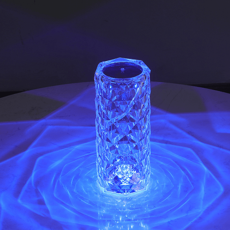 Rose Rays Crystal Diamond Table Lamp