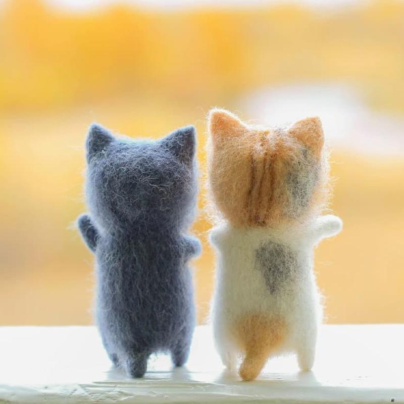 DIY Cat Wool Felt Gift For Cat Lovers
