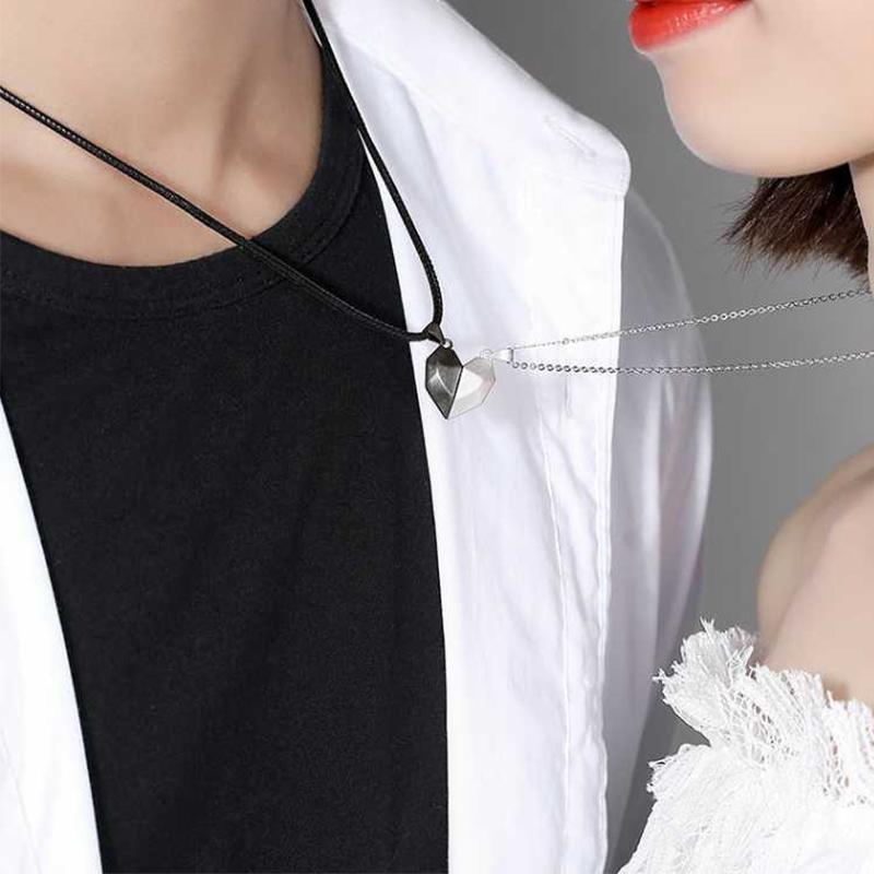 Couple Heart Stitching Necklace